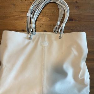Tods white leather purse